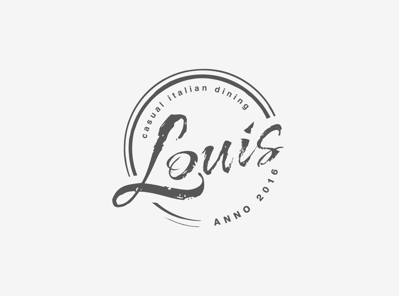Logo Design für das Restaurant Louis in Bad Homburg, Logo auf hellem Fond