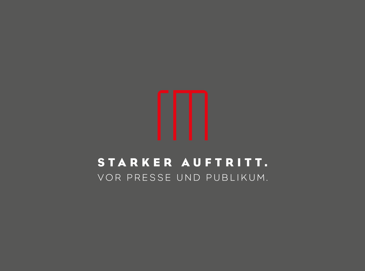 Logo Design, Starker Auftritt für Richter & Münzner, Logo auf dunklem Hintergrund