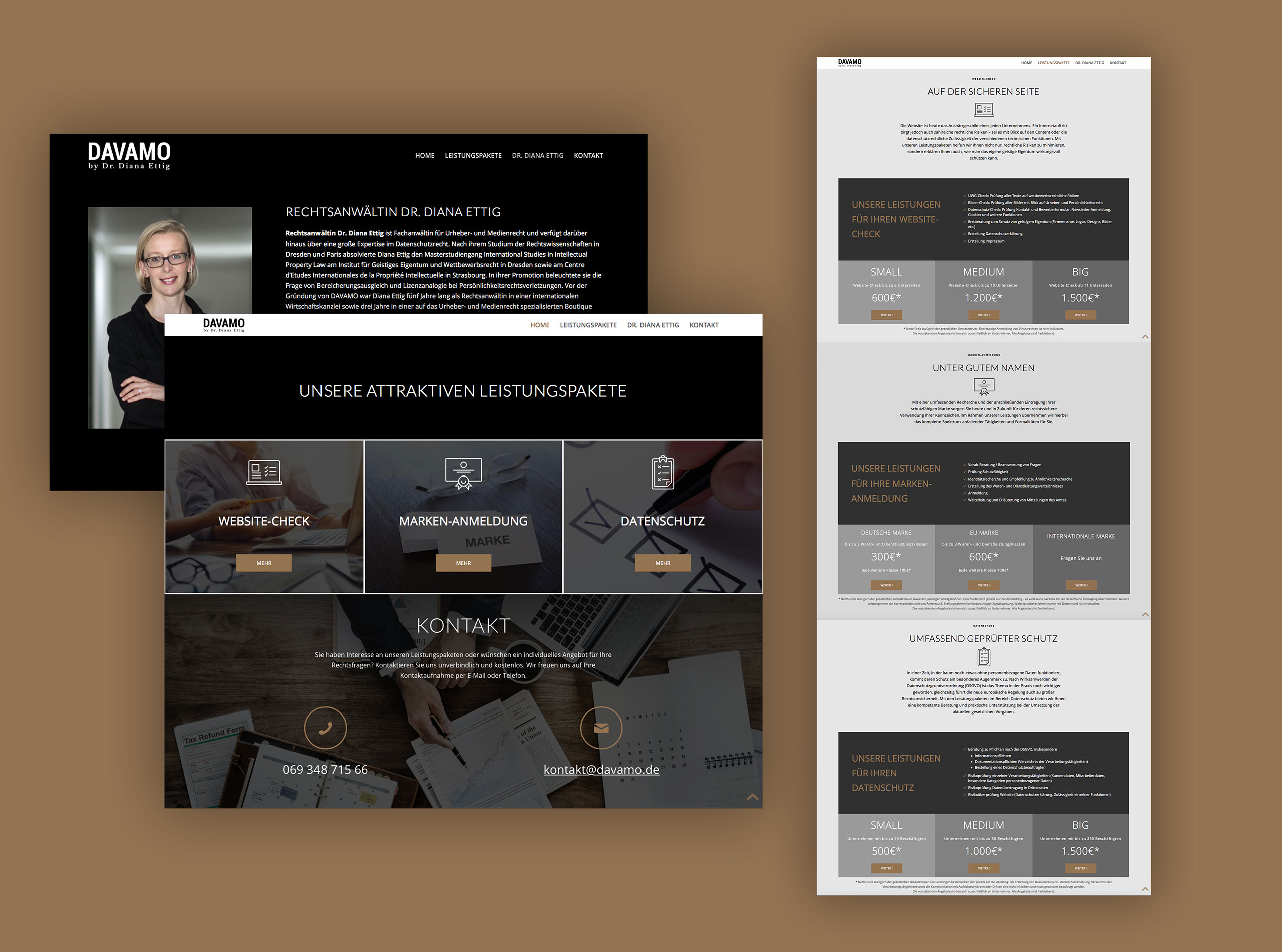 Rechtsanwalt Homepage, responsive Webdesign in Wordpress