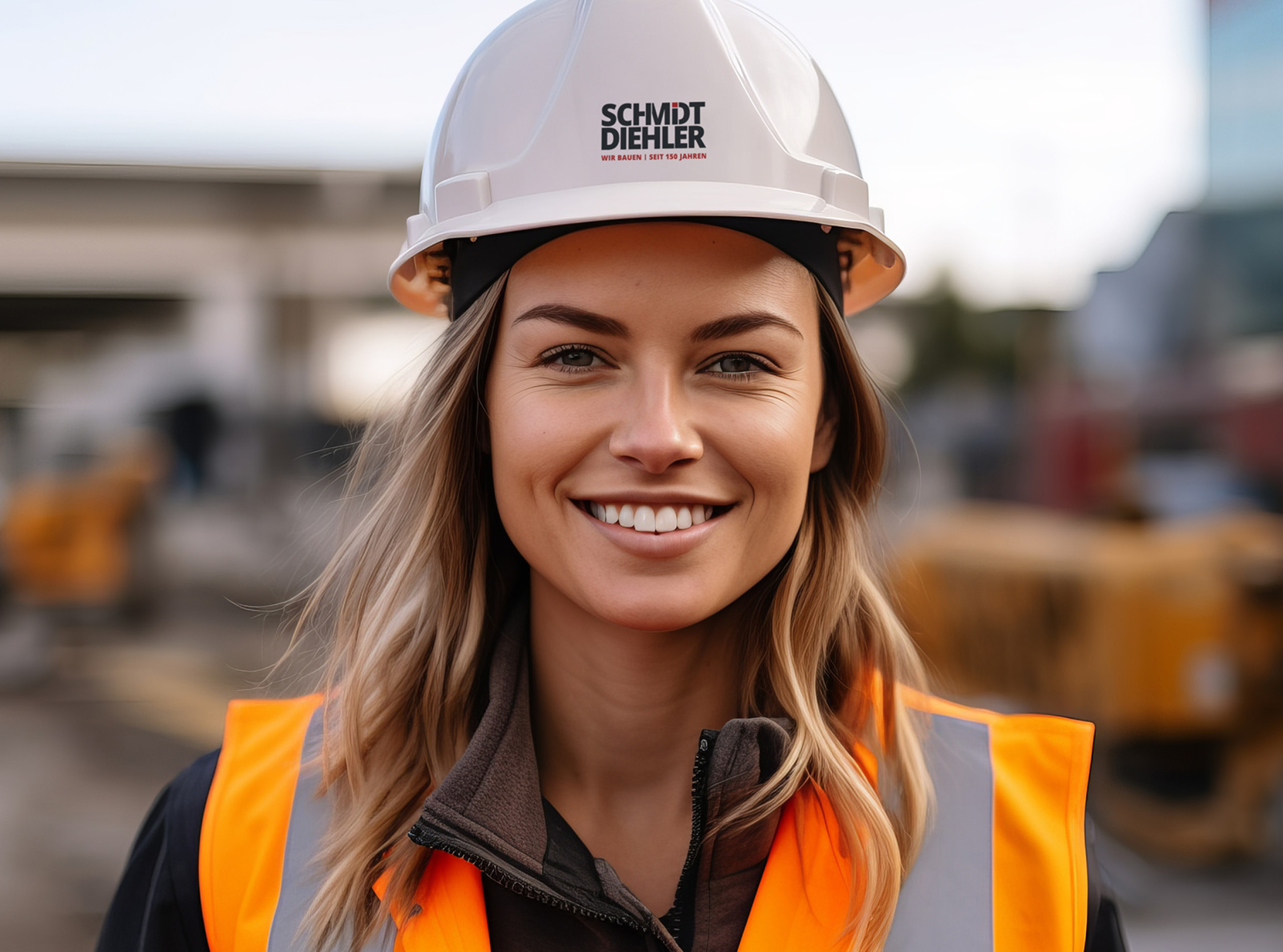 SCHMIDT DIEHLER Bauarbeiterin mit Helm