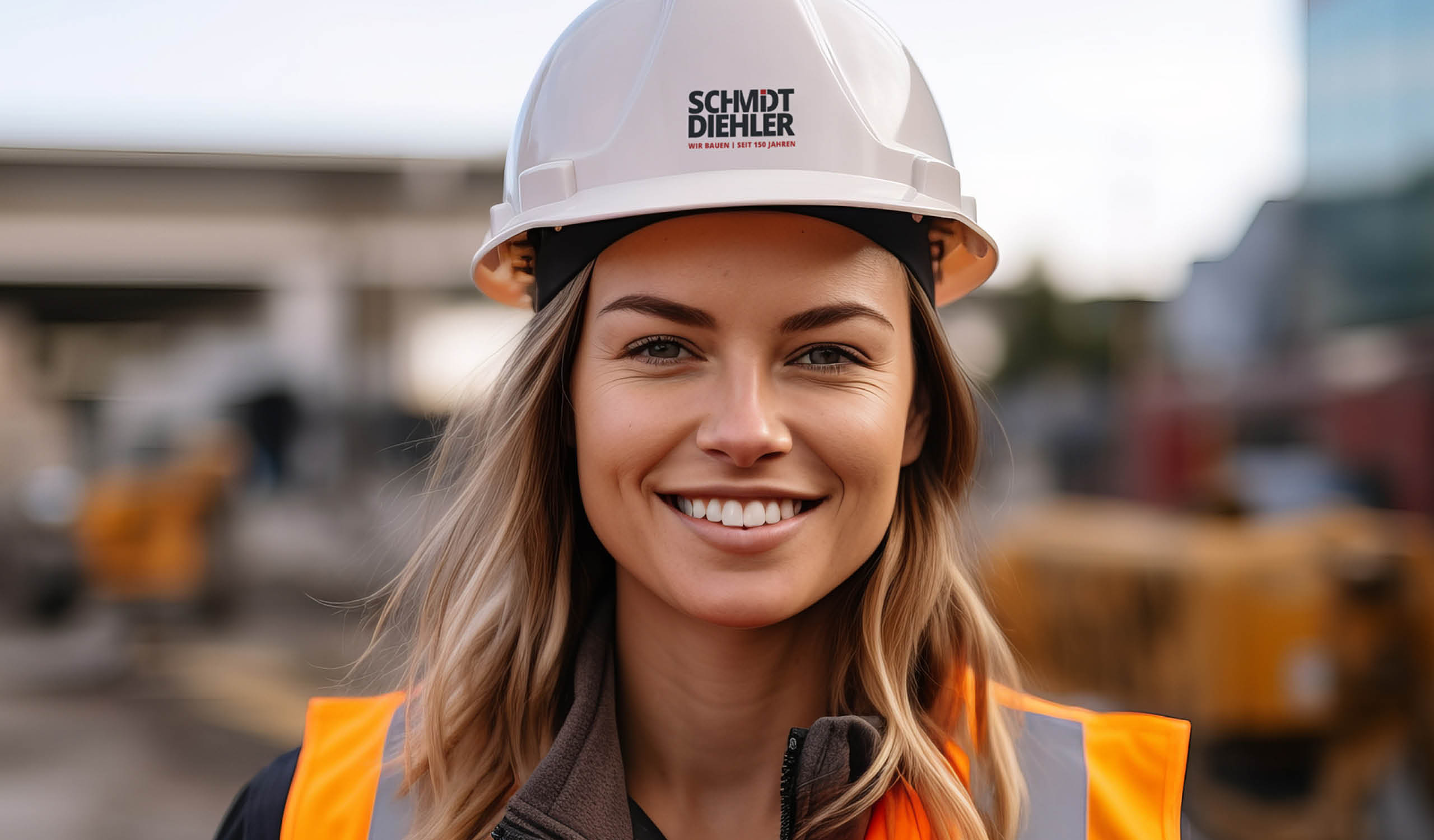SCHMIDT DIEHLER Bauarbeiterin mit Helm