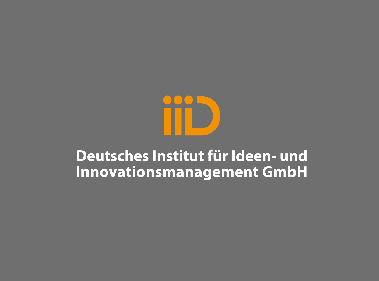 Logo Design, Initialen iiiD, auf grauem Fond, Deutsches Institut für Ideen- und Innovationsmanagement GmbH Deutschland