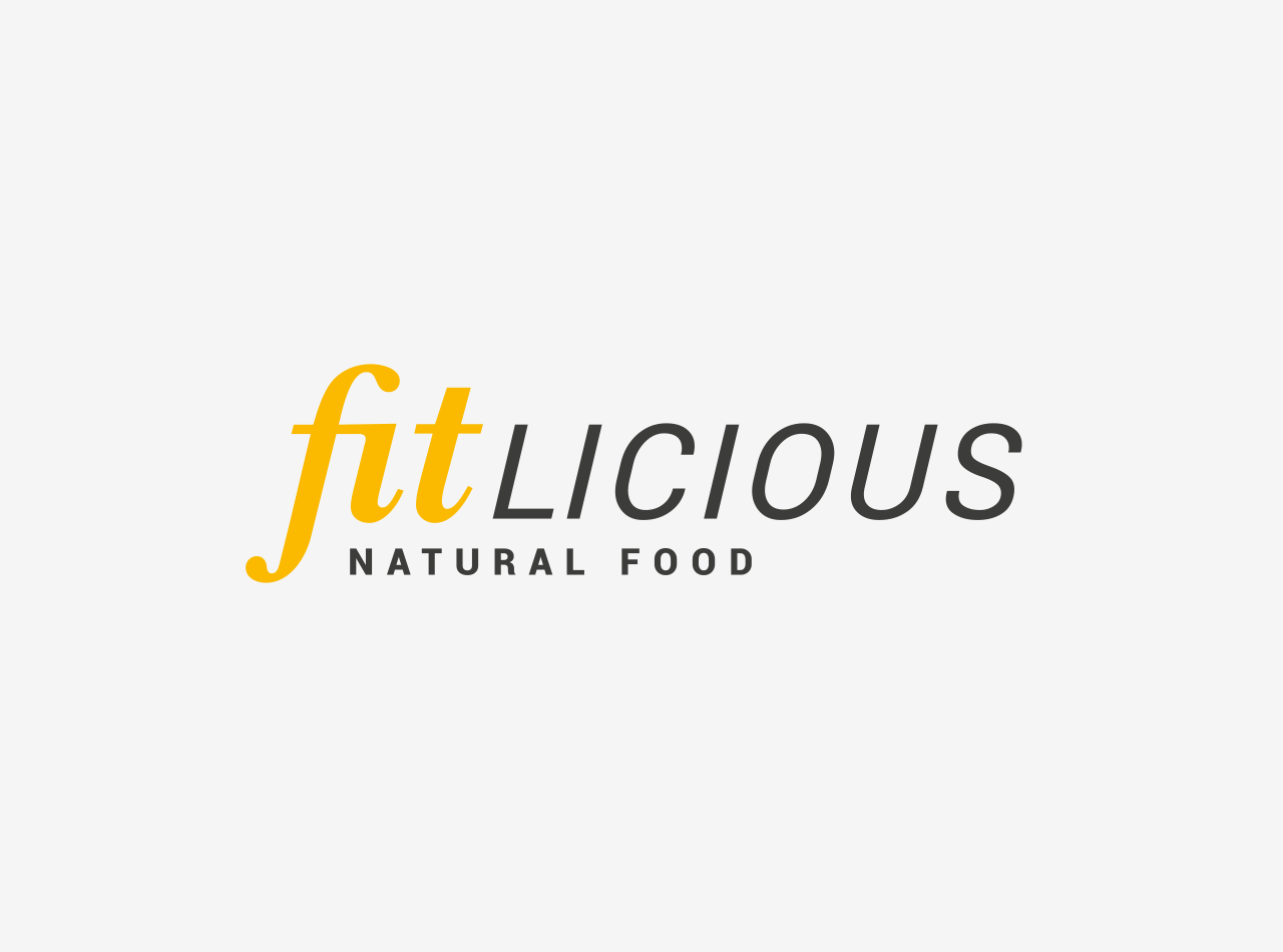 Logo-Design für die fitlicious GmbH & Co. KG, auf hellem Fond