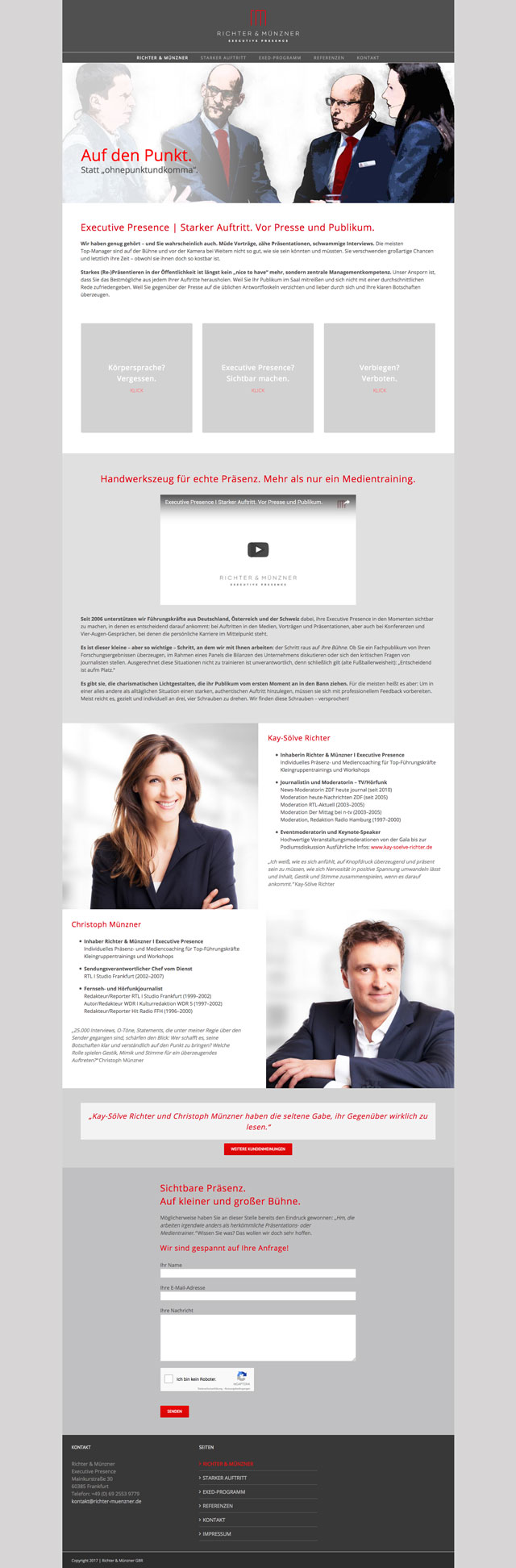 Responsive Homepage für Richter & Münzner 1