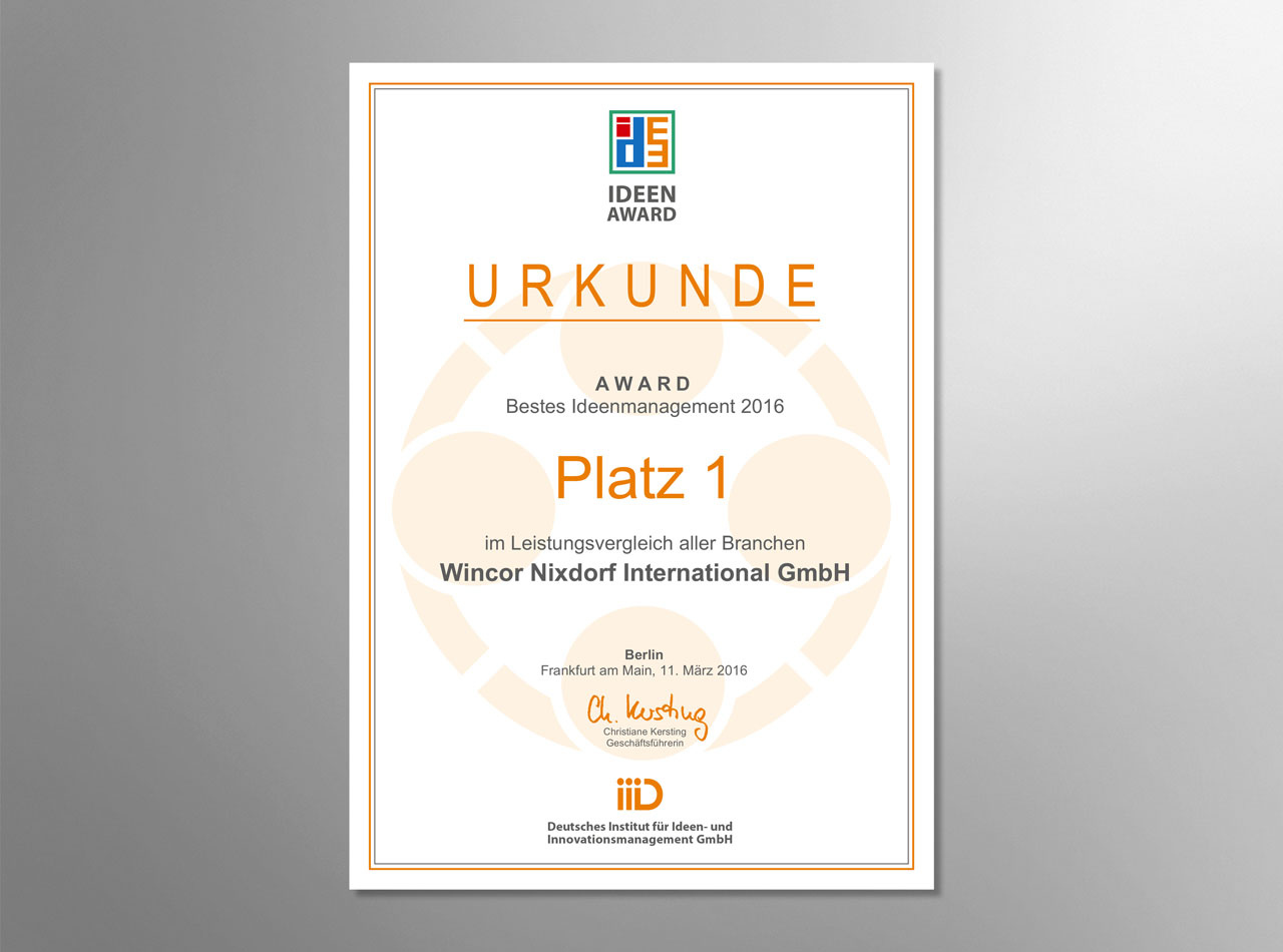 Zentrum Ideenmanagement Urkunde 1