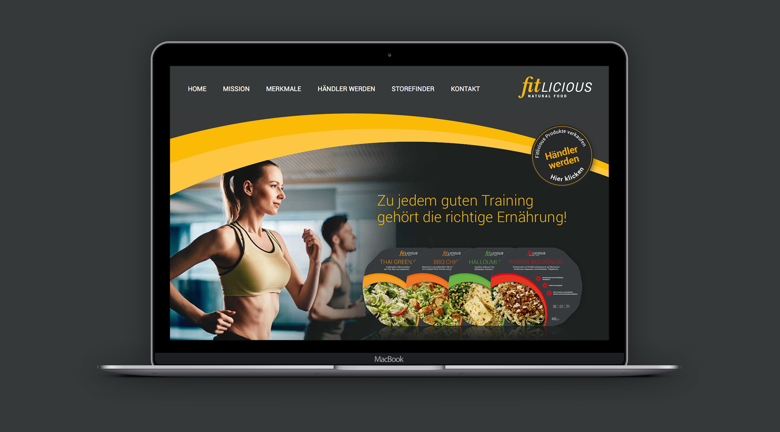 fitlicious Homepage mit responisve Webdesign