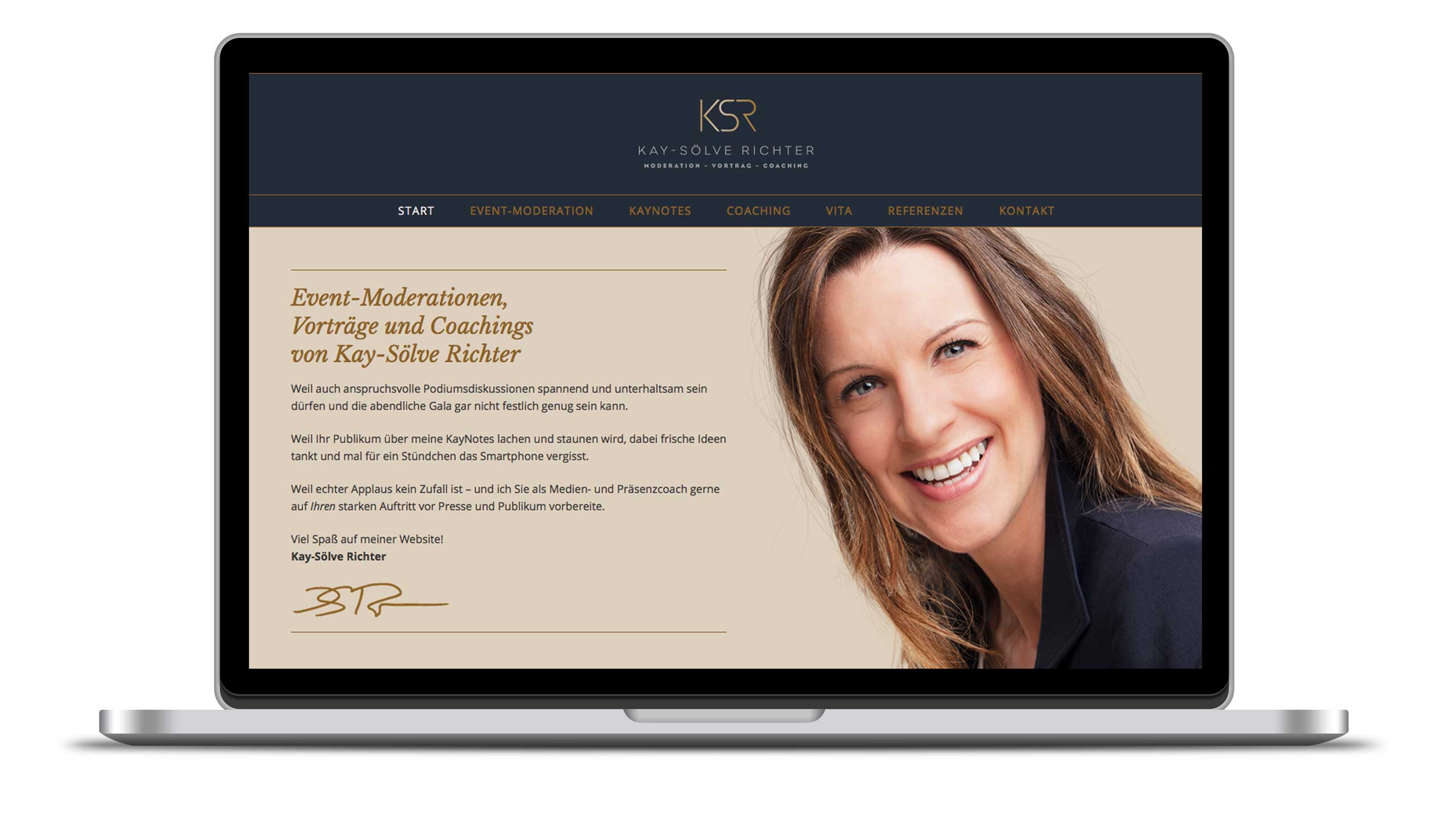 Homepage Webdesign für Kay-Sölve Richter