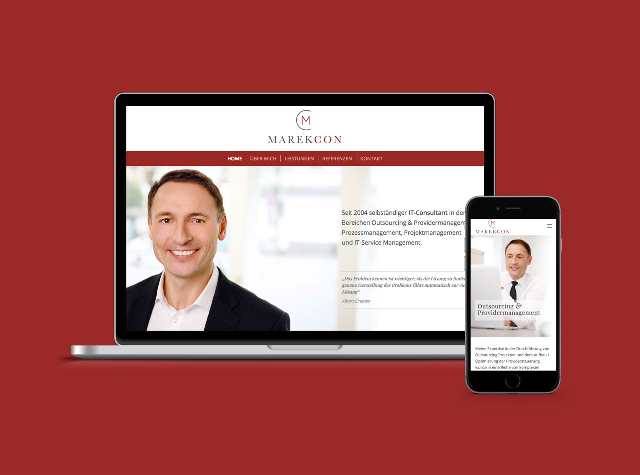 Homepage, Webdesign für IT-Berater, Startseite