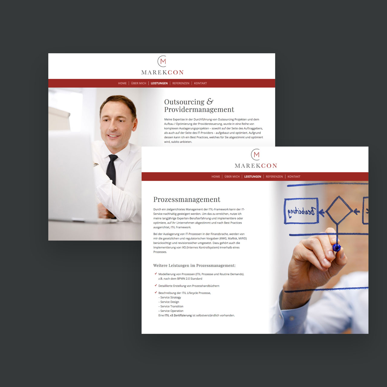 Homepage, Webdesign für IT-Berater, Providermanagement und Prozessmanagement