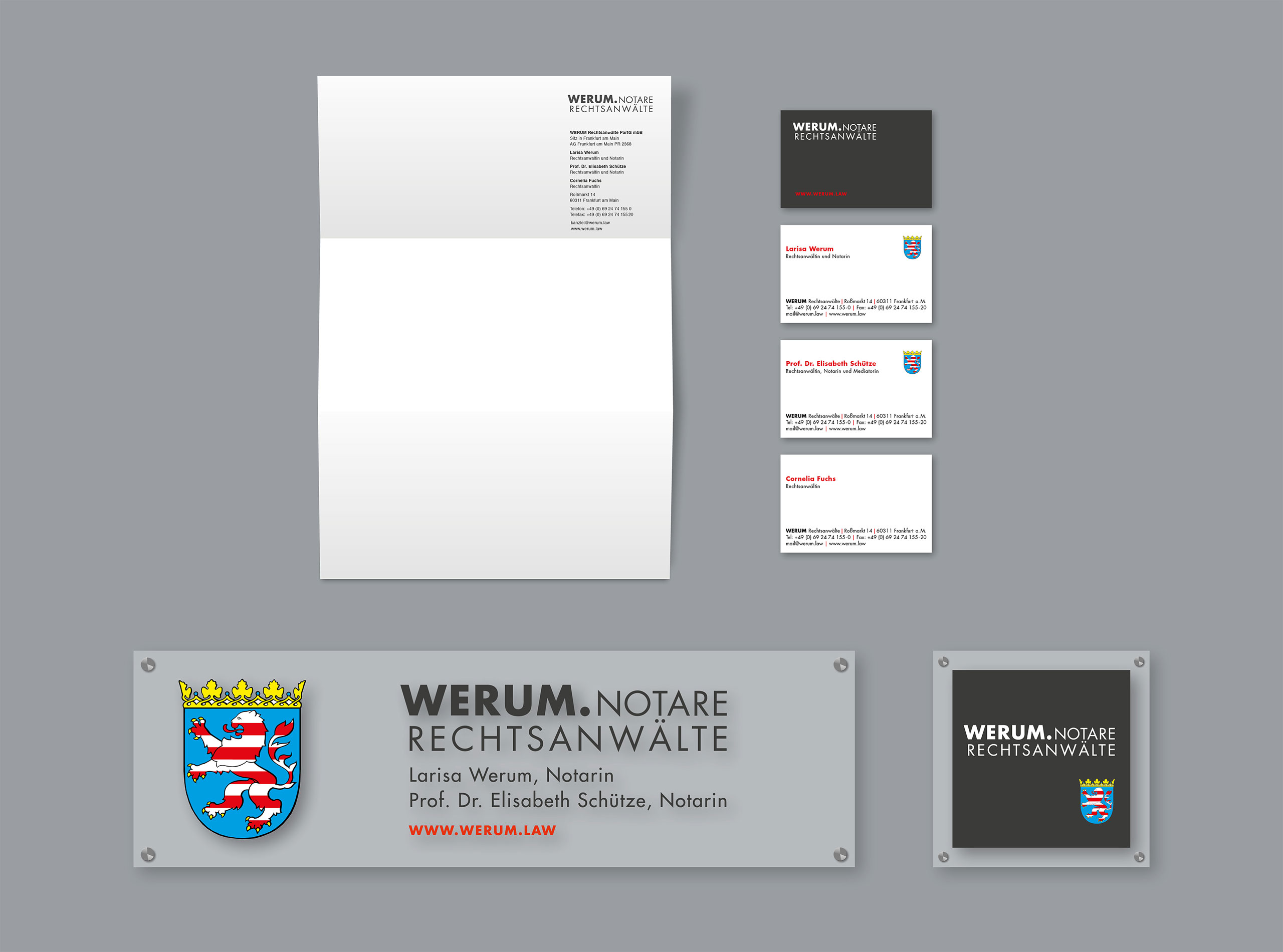 Rechtsanwalt-Notar-Schild-Geschaeftsausstattung-Visitenkarte-commtools_2560x1900px1 WERUM Rechtsanwälte Notare Geschäftsausstattung, Brand Design