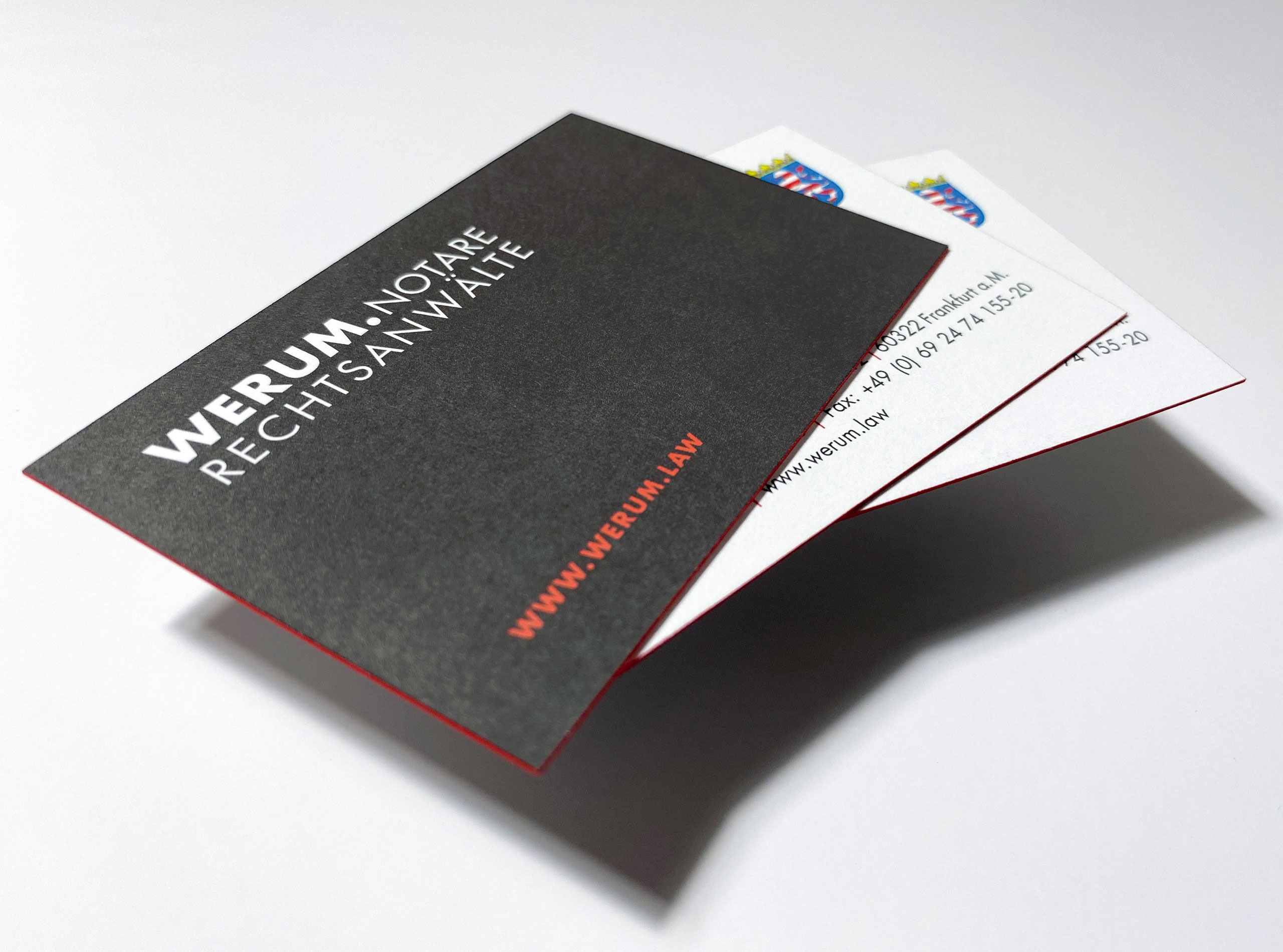 Rechtsanwalt-Notar-Visitenkarte-commtools_2560x1900px1 WERUM Rechtsanwälte Notare Visitenkarten, Brand Design