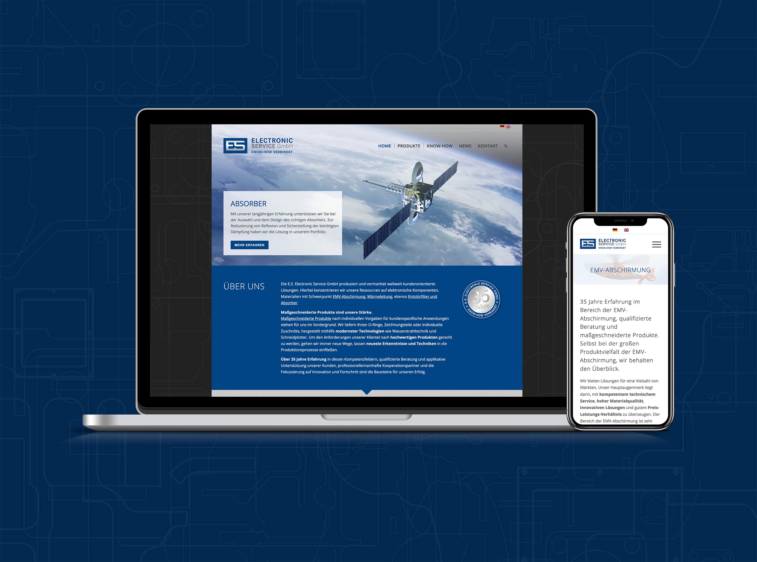 ES ELECTRONIC SERVICE – Webdesign Homepage Startseite Responsive