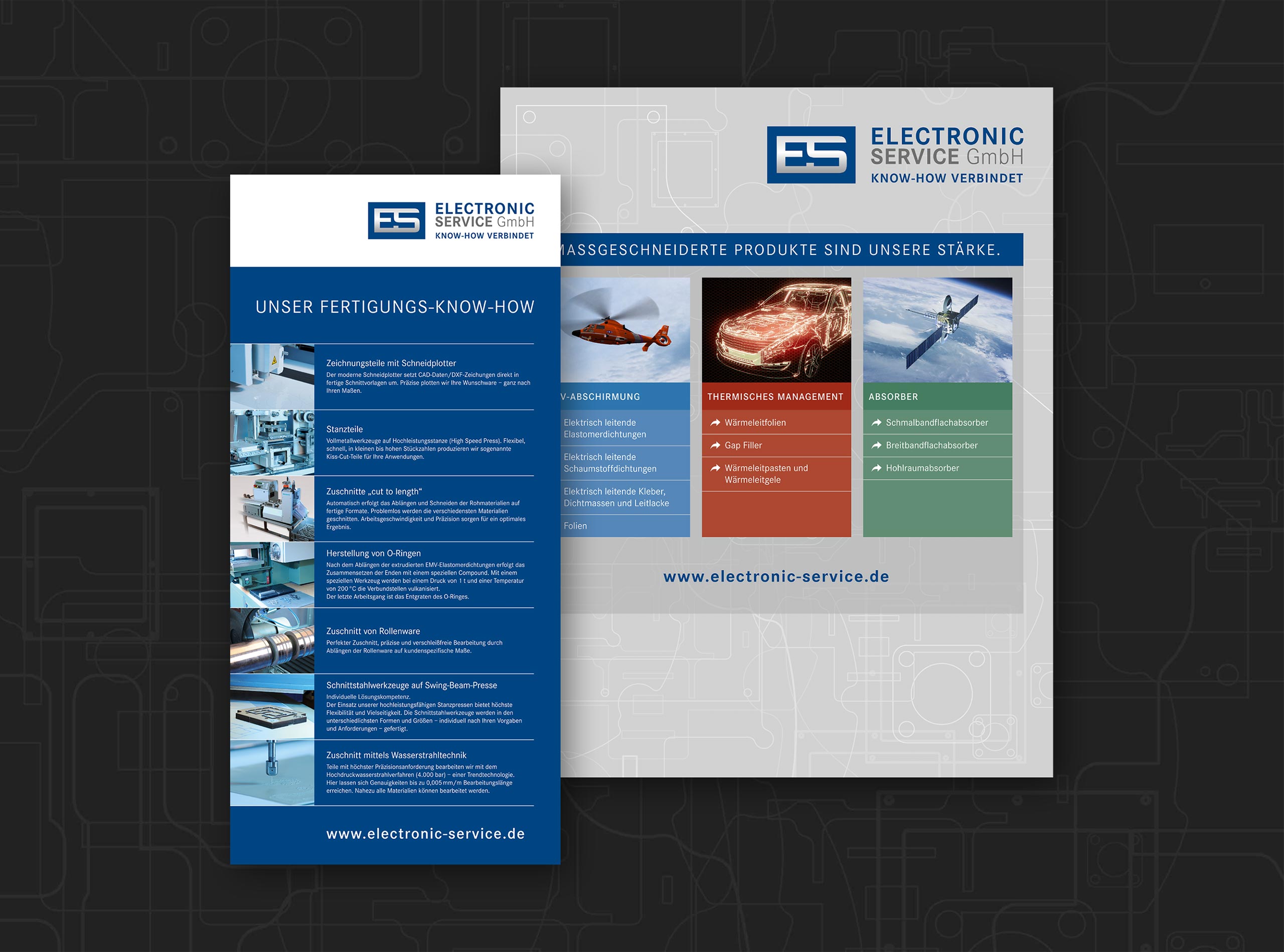 ES ELECTRONIC SERVIVE Anzeige und Messe Panel Design