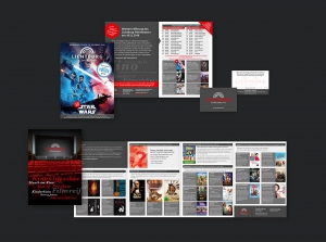 Lichtburg Filmtheater Programm Flyer und Gutscheinkarten Design
