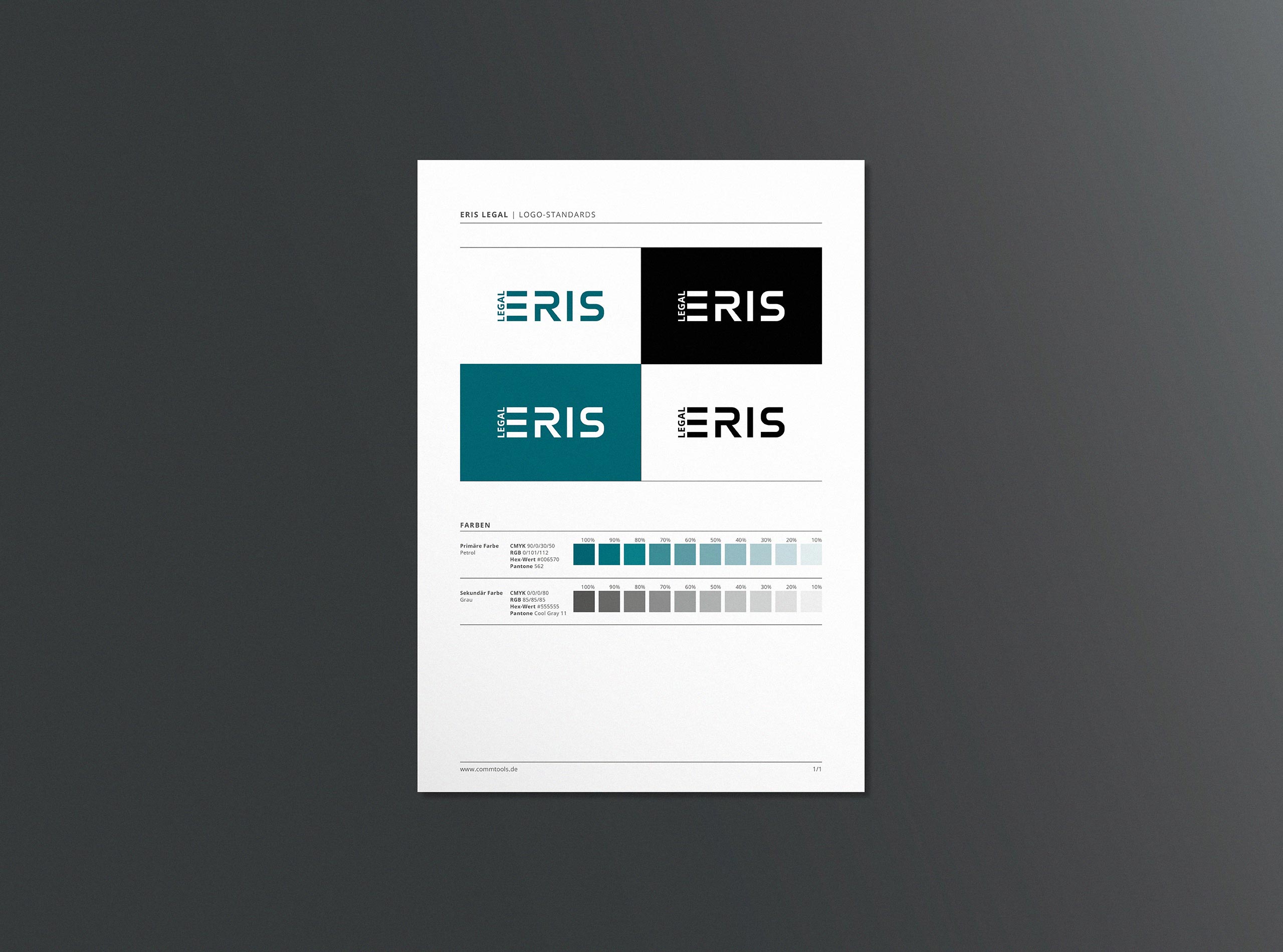 Wirtschaftskanzlei und Rechtsanwalt – Corporate Design Festlegung der Logostände und Farbwelt