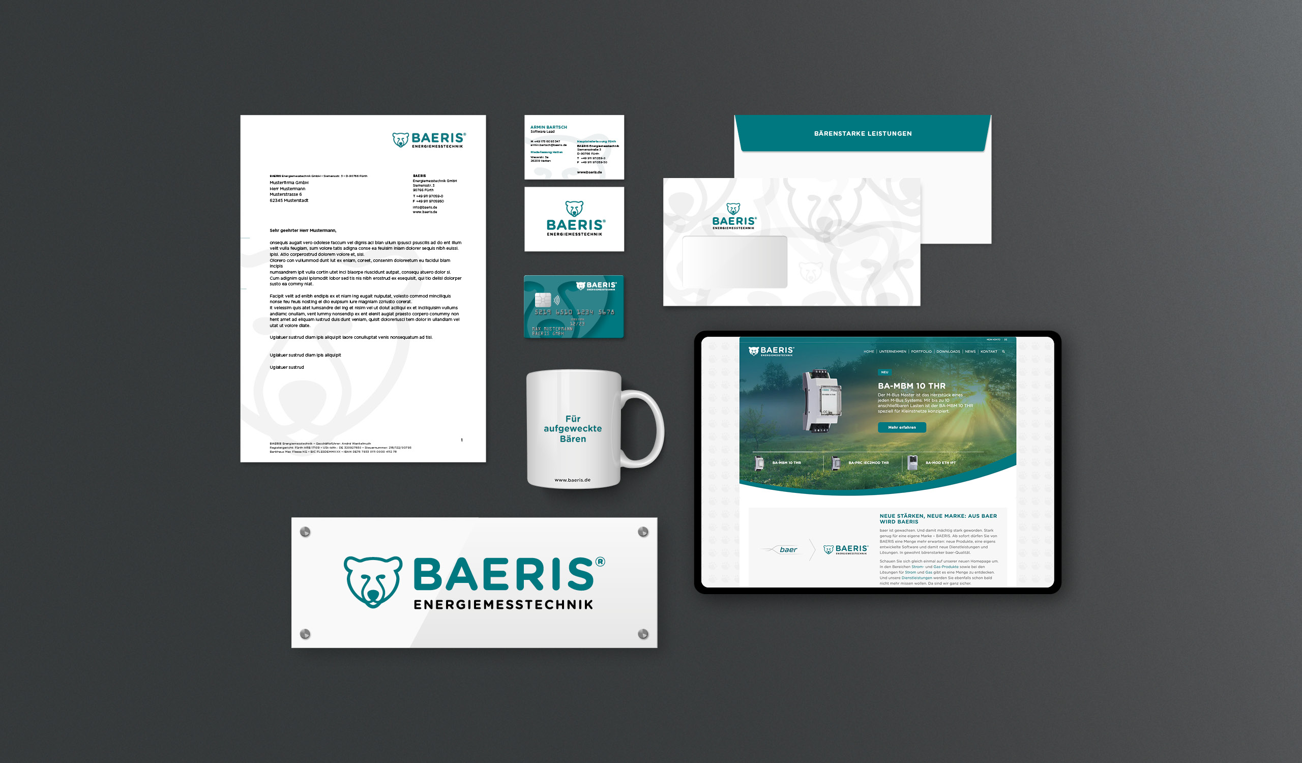 BAERIS Energiemesstechnik Website, Homepage, Webdesign, Brand Design, Corporate Design, von der Design Agentur COMMTOOLS