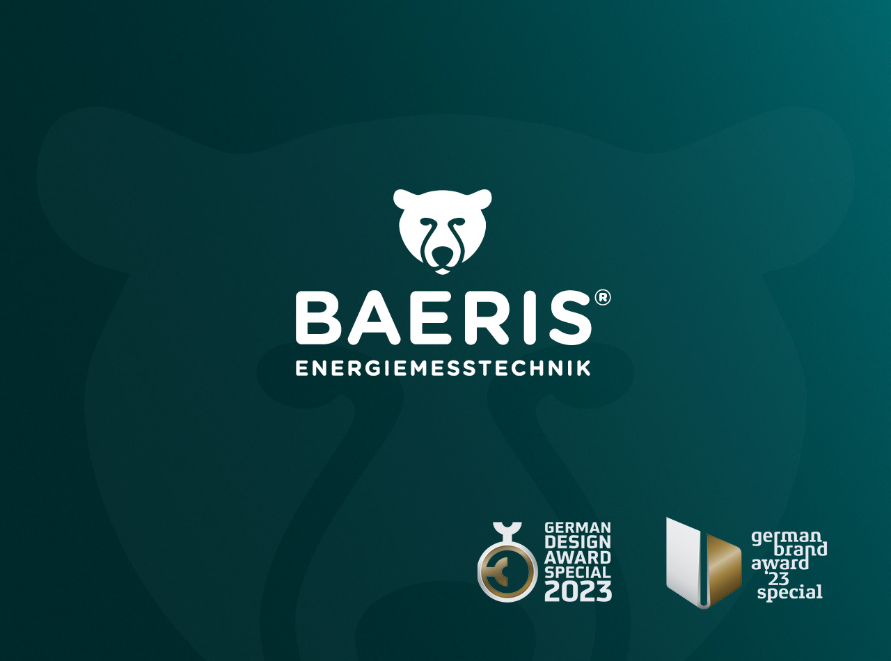BAERIS Energiemesstechnik Logo Design, Auszeichnung German Design Award und German Brand Award