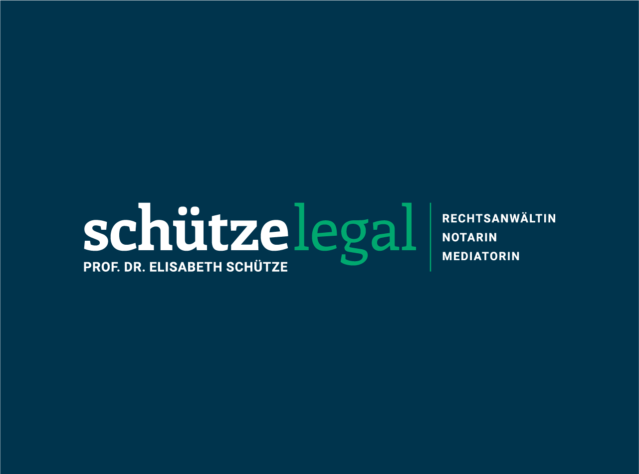 schuetze-legal Rechtsanwalt und Notar Logo Design, Corporate Design