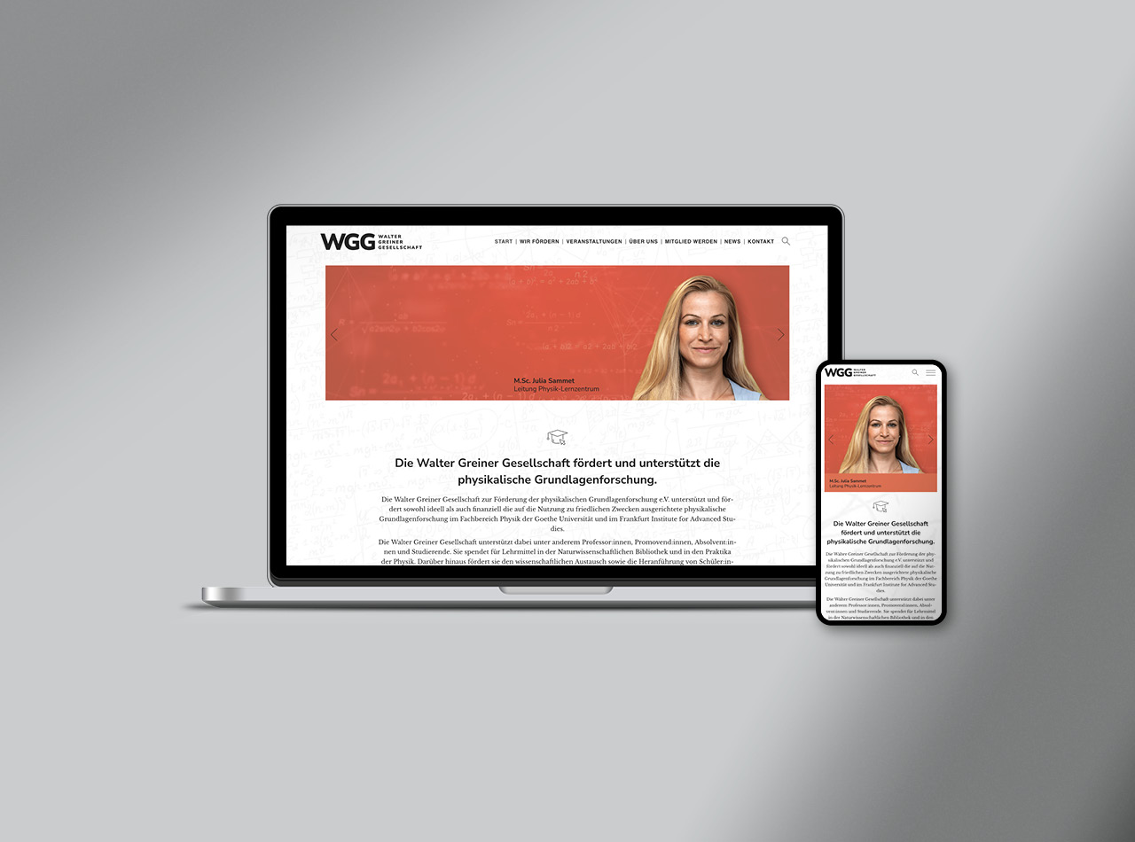 Walter-Greiner-Gesellschaft Web Design, Logo Design und Corporate Design, Corporate Design Agentur, Designagentur, Design, Agentur Frankfurt, Brand Design, Grafik Design