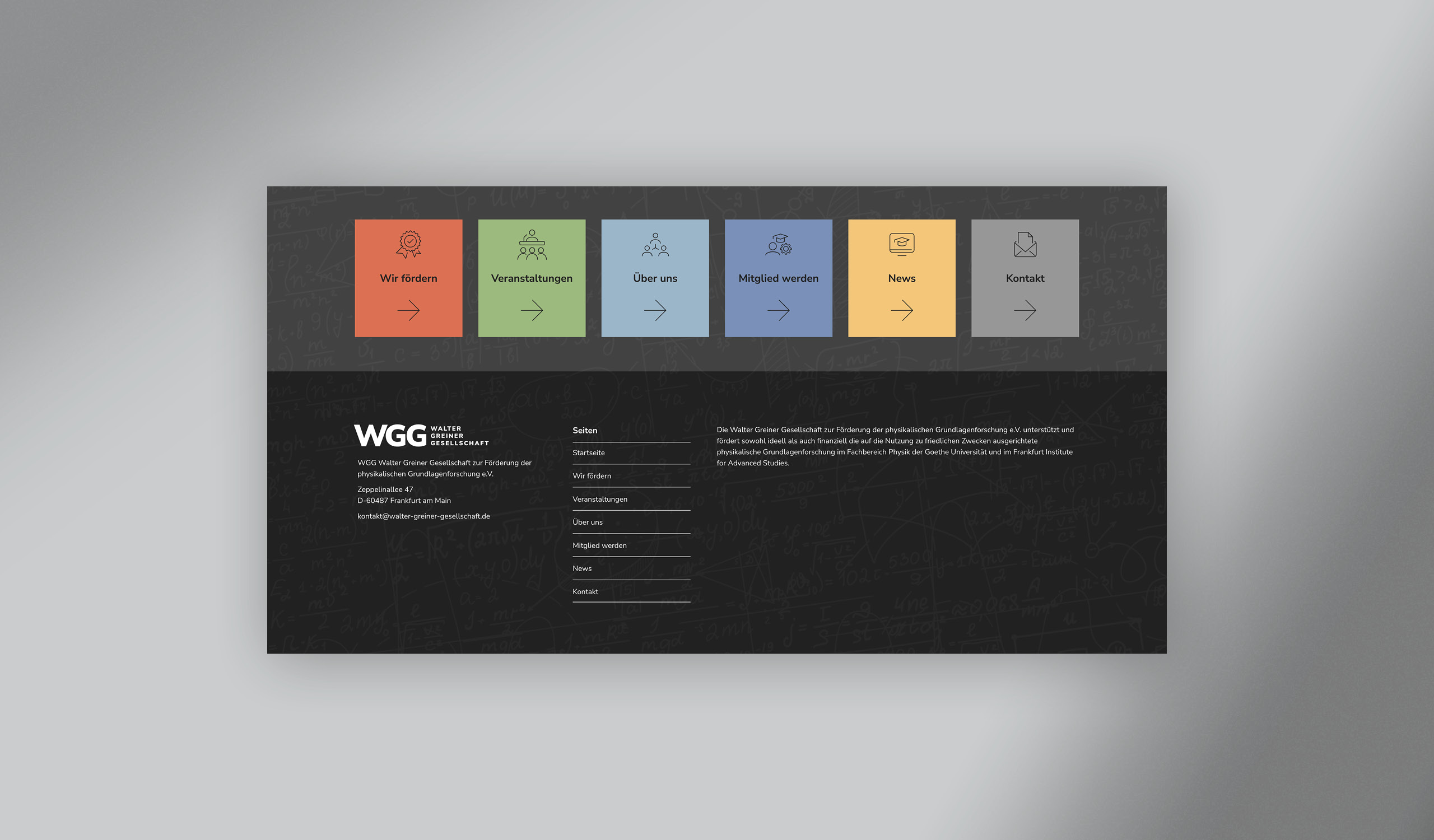 Walter-Greiner-Gesellschaft Web Design, Logo Design und Corporate Design, Corporate Design Agentur, Designagentur, Design, Agentur Frankfurt, Brand Design, Grafik Design