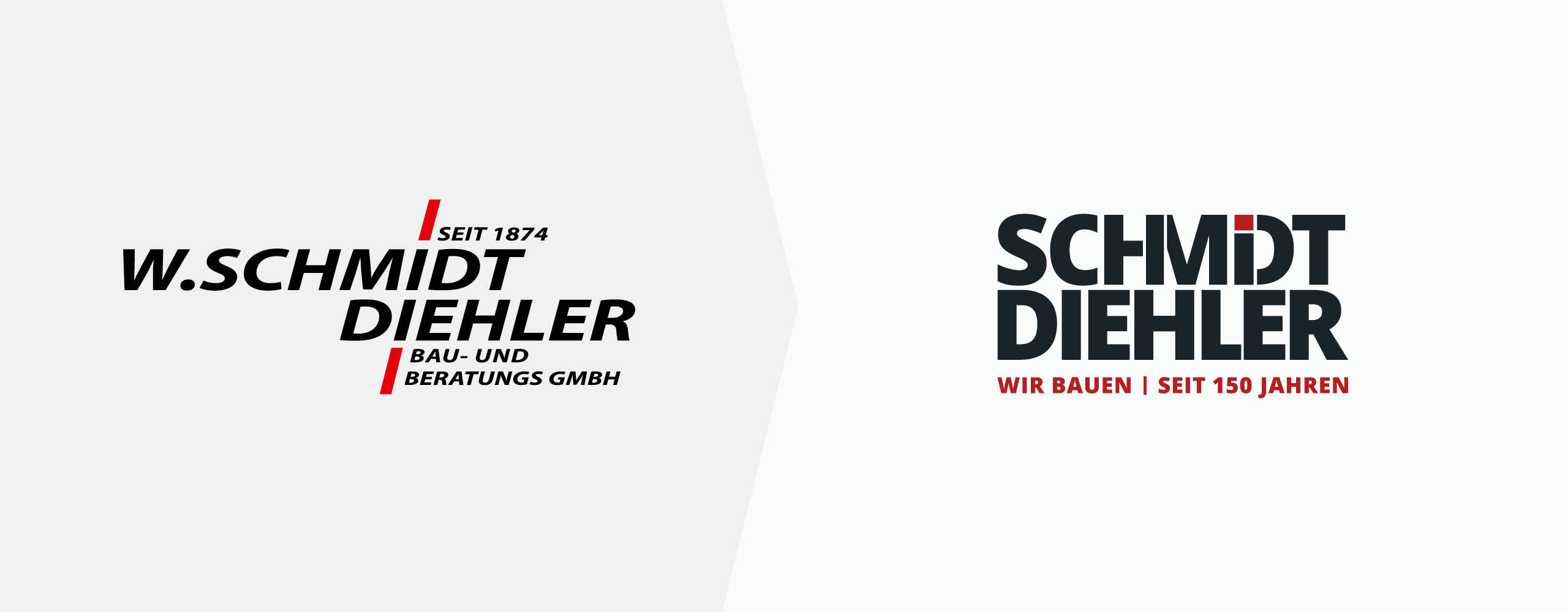 SCHMIDT-DIEHLER Logo Design, Vergleich altes Logo Design, neues Logo Design